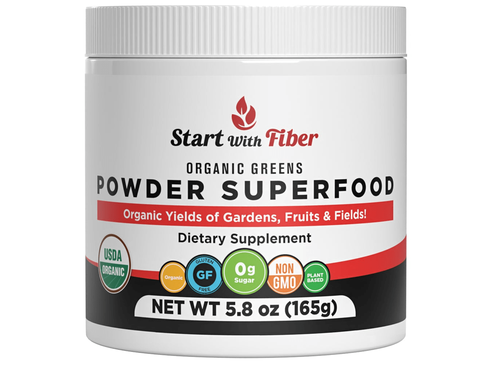 Organic Greens Powder Superfood - Start with Fiber