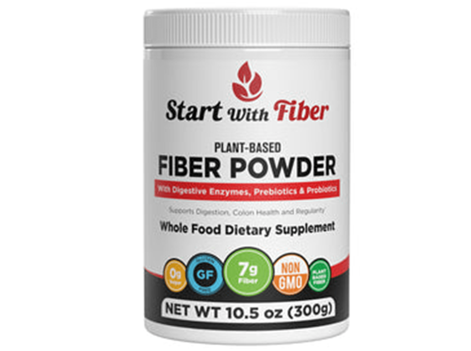 Plant-Based Fiber Powder With Digestive Enzymes, Prebiotics and Probiotics - Start with Fiber